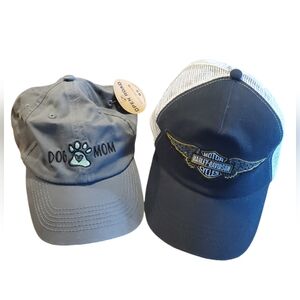 Harley Davidson Black/White Mesh-back Trucker Hat (BOGO)